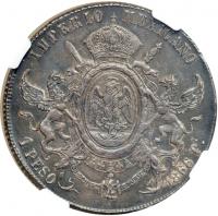 Mexico. Peso, 1866-Pi. NGC AU55 - 2