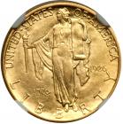 1926 Sesquicentennial Gold $2.50. NGC AU58