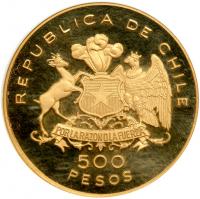 Chile. 500 Pesos, 1976-So. NGC PF63 - 2