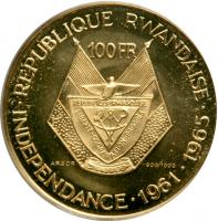 Rwanda. 100 Francs, 1961 (1965). PCGS PF65 - 2