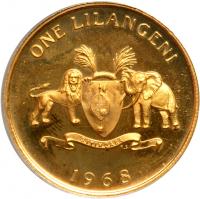 Swaziland. 1 Lilangeni, 1968. PCGS PF67 - 2