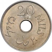 Palestine. 20 Mils, 1940. PCGS MS63 - 2