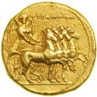 Kyrene. Polianthes, magistrate. Gold Stater (8.62g) struck c. 322-313 BC. VF