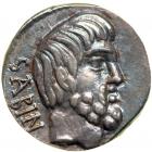 L. Titurius L.f. Sabinus, moneyer. AR Denarius minted at Rome, 89 BC. EF