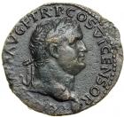Titus Caesar, AD 69-79. AE As (10.37g) minted at Lugdunum, AD 77-78. VF