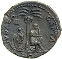 Titus Caesar, AD 69-79. AE As (10.37g) minted at Lugdunum, AD 77-78. VF - 2