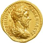 Marcus Aurelius, AD 161-180. Gold Aureus (7.2g) minted at Rome, AD 164-165. VF