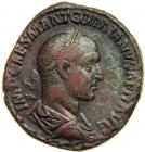 Gordian II, AD 238. AE Sestertius minted at Rome, 22 March-12 April AD 238. VF