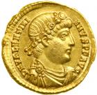 Valentinian I, AD 364-375. Gold Solidus (4.44g) minted at Trier, AD 367-375. EF