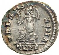 Gratian, AD 367-383. AR Siliqua minted at Trier, AD 375-378. EF - 2