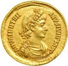 Valentinian II, AD 375-392. Gold Solidus (4.43g) minted at Constantinople, AD 378-383. EF