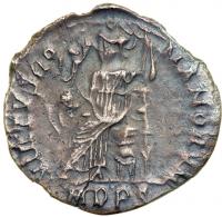 Eugenius, AD 392-394. AR Siliqua minted at Milan. EF - 2