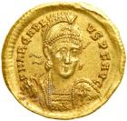 Arcadius, AD 383-408. Gold Solidus (4.41g) minted in Constantinople, c. AD 395-402. EF