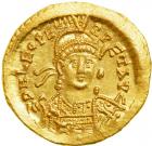 Leo I, AD 457-474. Gold Solidus (4.48g) minted at Constantinople. EF