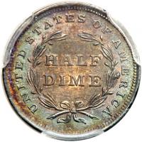 1837 Liberty Seated Half Dime. No stars, large date. PCGS MS63 - 2