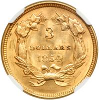 1854 $3 Gold - 2