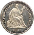 1867 Liberty Seated Half Dime. PCGS PF64