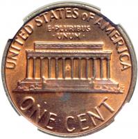 N/D Lincoln Cent Obverse Struck Thru Capped Die. NGC MS63 - 2