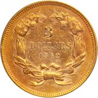 1862 $3 Gold - 2