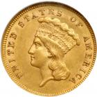 1859 $3 Gold. NGC MS61