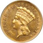 1886 $3 Gold. PCGS MS62