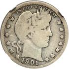 1901-S Barber Quarter Dollar. NGC VG8