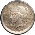 1922-S Peace Dollar. NGC MS61