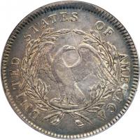 1795 Flowing Hair Dollar. 3 leaves beneath each wing. PCGS EF40 - 2