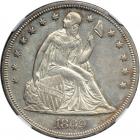 1869 Liberty Seated Dollar. NGC MS60