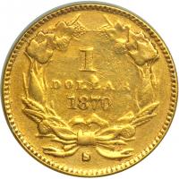 1870-S $1 Gold Indian - 2