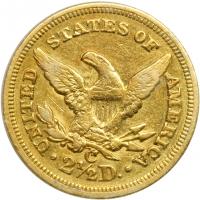 1850-C $2.50 Liberty. NGC AU53 - 2