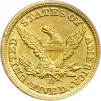 1846-D/D $5 Liberty - 2