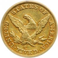 1849-C $5 Liberty - 2