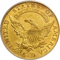 1810 $5 Large Date Large 5 ANACS graded AU55 Details - 2