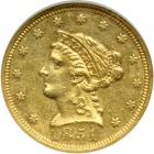 1851-C $2.50 Liberty. NGC AU58