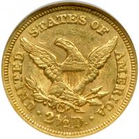 1851-C $2.50 Liberty. NGC AU58 - 2