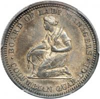 1893 Isabella Quarter Dollar. PCGS MS62 - 2