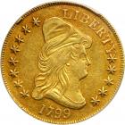 1799 $10 Capped Bust. Small obverse stars. PCGS AU50