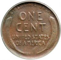 1922 Lincoln Cent. No D. Weak reverse. SEGS AU50 - 2