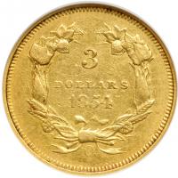 1854-O $3 Gold - 2