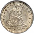 1853 Liberty Seated Quarter Dollar. Arrows and rays. PCGS MS64