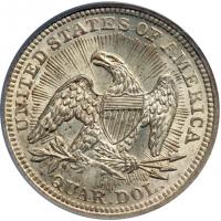 1853 Liberty Seated Quarter Dollar. Arrows and rays. PCGS MS64 - 2