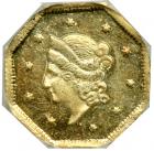 1854 Dollar Octagonal Liberty. BG-508 High Rarity 4. NGC MS63