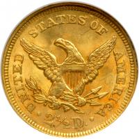 1856 $2.50 Liberty. NGC MS64 - 2