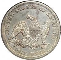 1859-O Liberty Seated Dollar. ANACS AU55 - 2