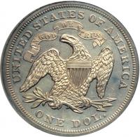 1872 Liberty Seated Dollar. SEGS PF63 - 2