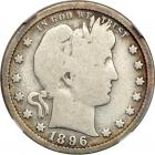 1896-S Barber Quarter Dollar. NGC G6