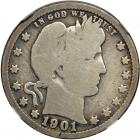 1901-S Barber Quarter Dollar. NGC G6