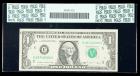 1988, $1 Federal Reserve Note. Error: Ink Smear on Back. PCGS About New 50