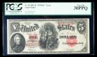 1907, $5 'PCBLIC' Error United States Note. PCGS Very Fine 30PPQ